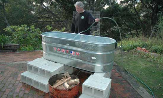 Craig filling hot tub  MEN